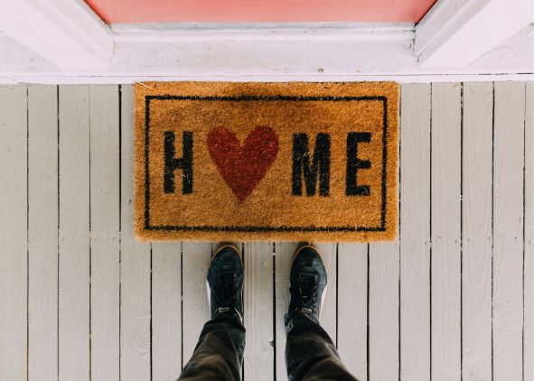 HOME welcome mat