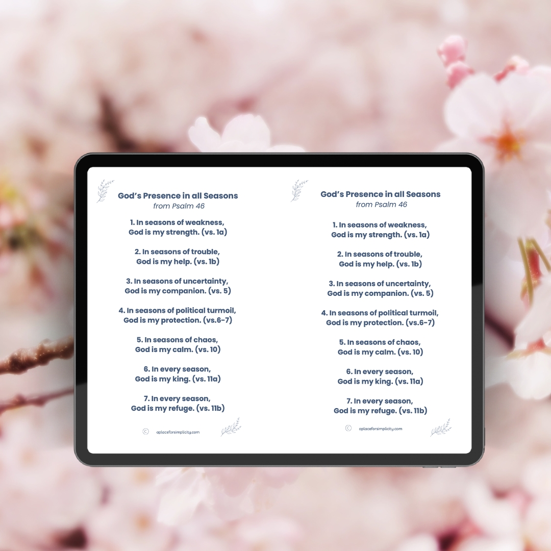 Sign up to get God's Presence in all Seasons from Psalm 46