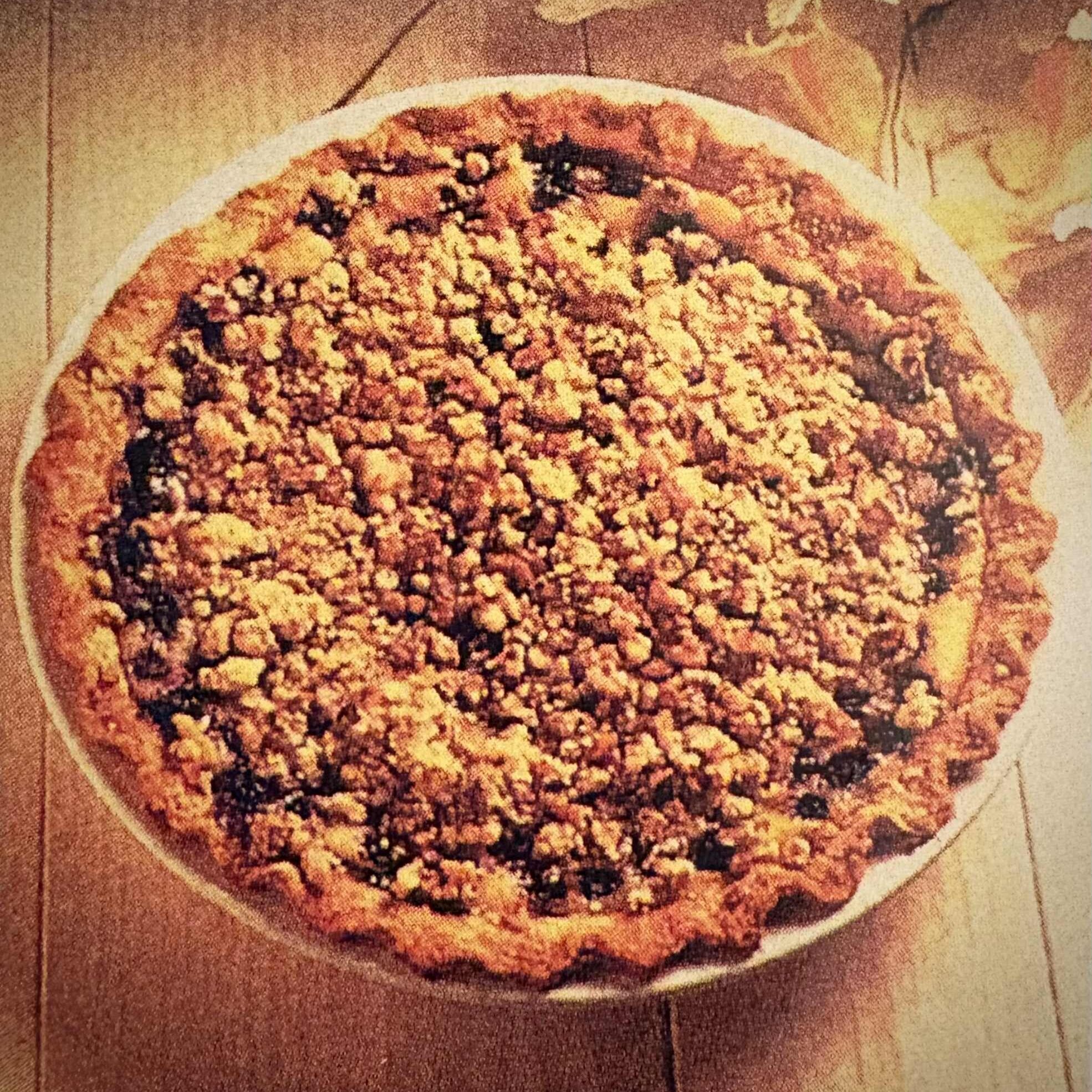 fresh blueberry pie - image